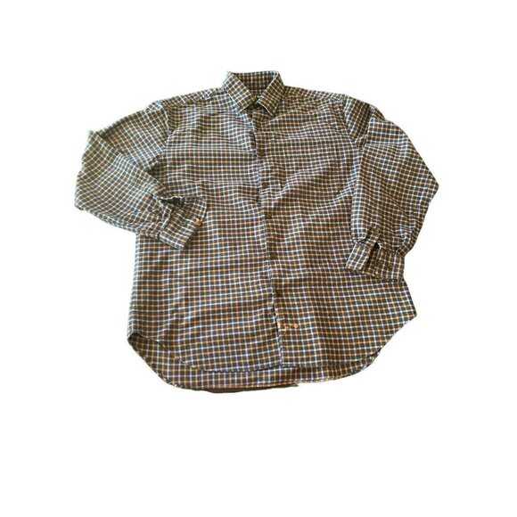 Orvis Luxury Flannel Plaid Button Down Long Sleeved Shirt Size L - Picture 1 of 8